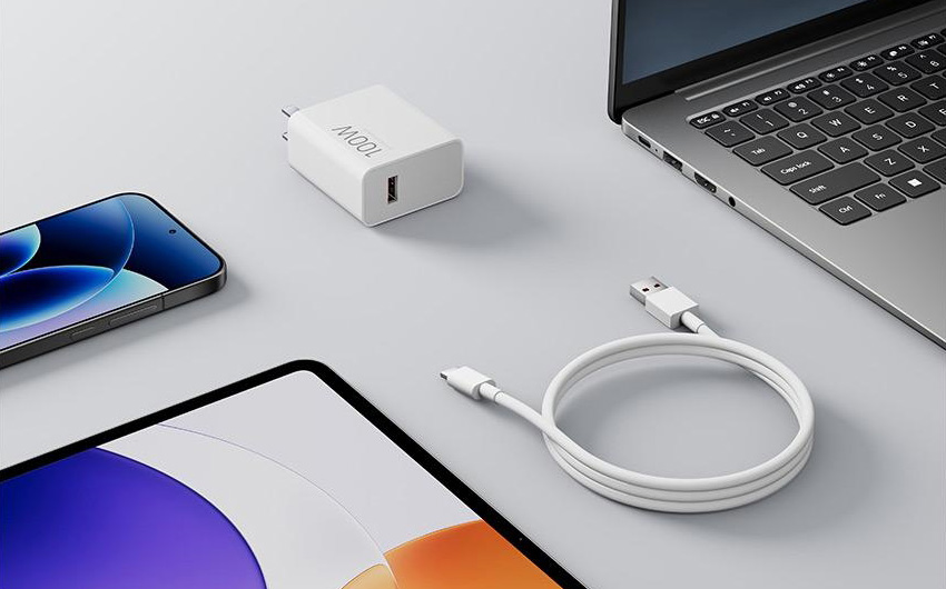 Kompaktowy zasilacz Xiaomi 100W, ilustracja